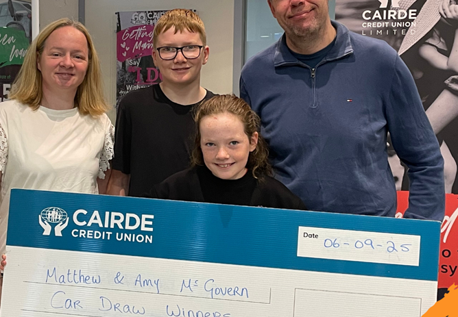 September €14,000 Winners - Matthew and Amy McGovern 💶 🚗