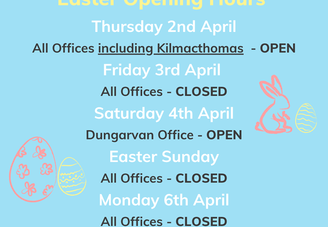 Easter Opening Hours 2026